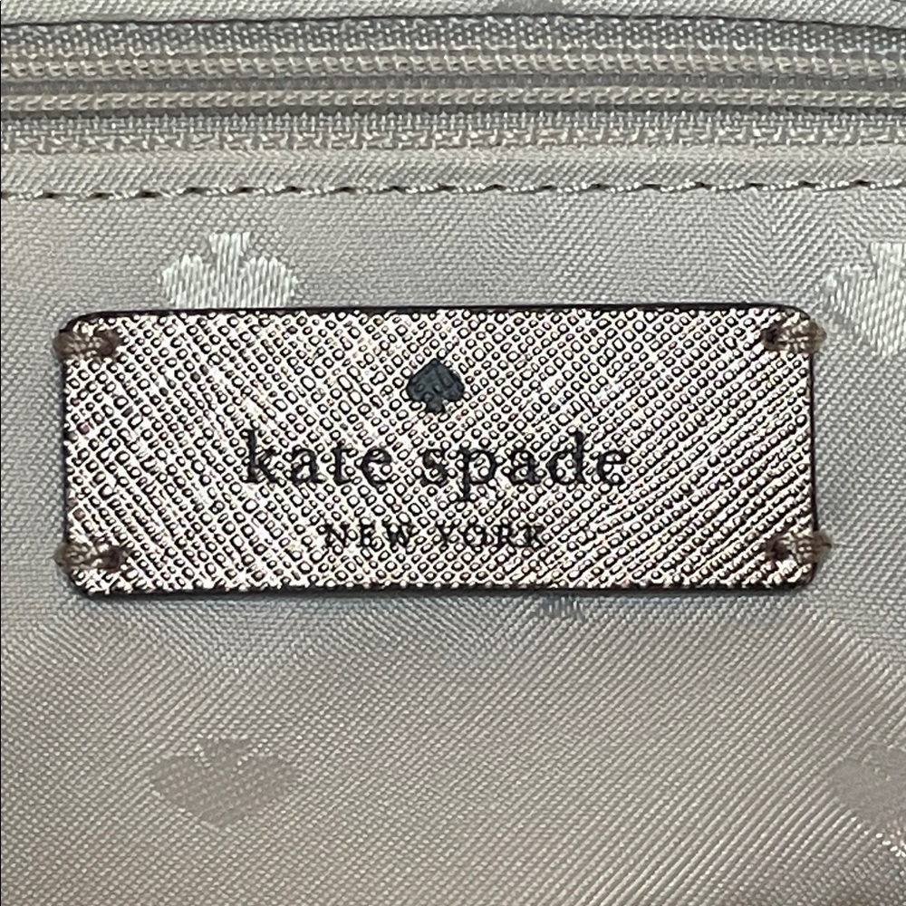 Kate Spade Shimmy Joeley Lola Glitter Rose Gold Zip Top Tote Shoulder Bag - Picture 15 of 17
